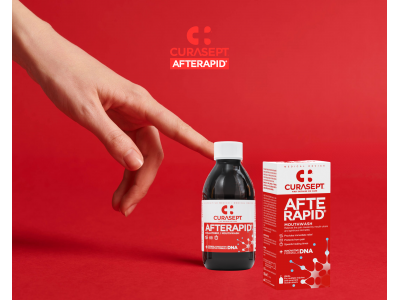 Curasept AfteRapid + DNA: как быстро снять боль от афт и повреждений слизистой полости рта